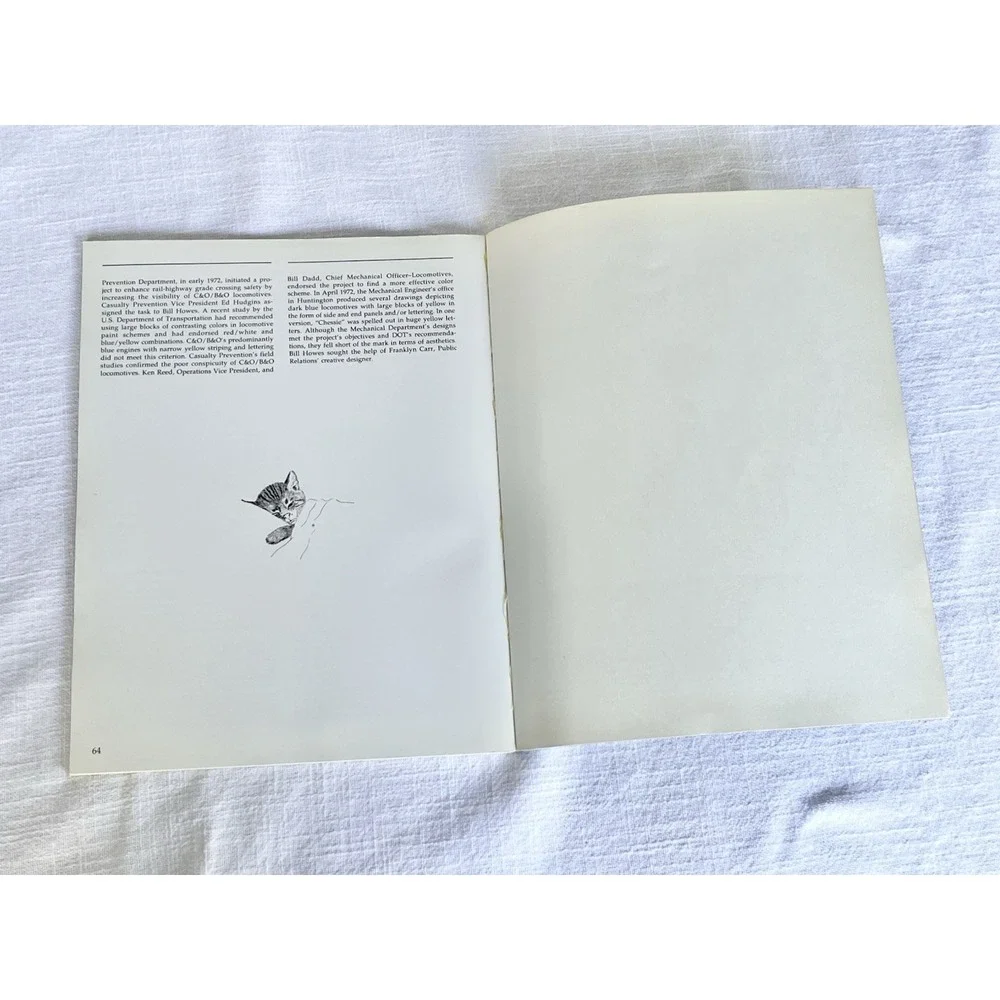 Vintage Chessie The Railroad Kitten PB Thomas W Dixon‎ Jr Sixth Printing 1994